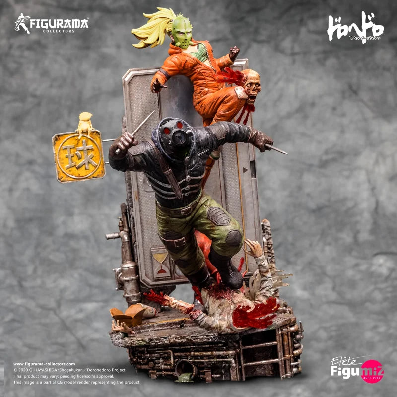 DOROHEDORO - Caïman and Nikaido - Statue Elite Figumiz 1/8 37cm