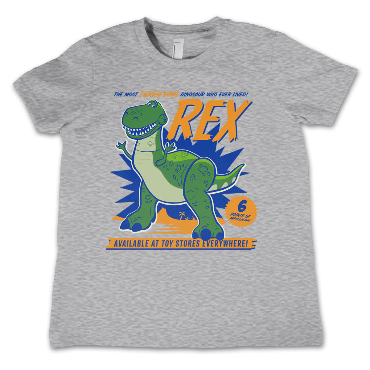 TOY STORY - T-Shirt KIDS Rex der Dinosaurier (8 Jahre) - Grau