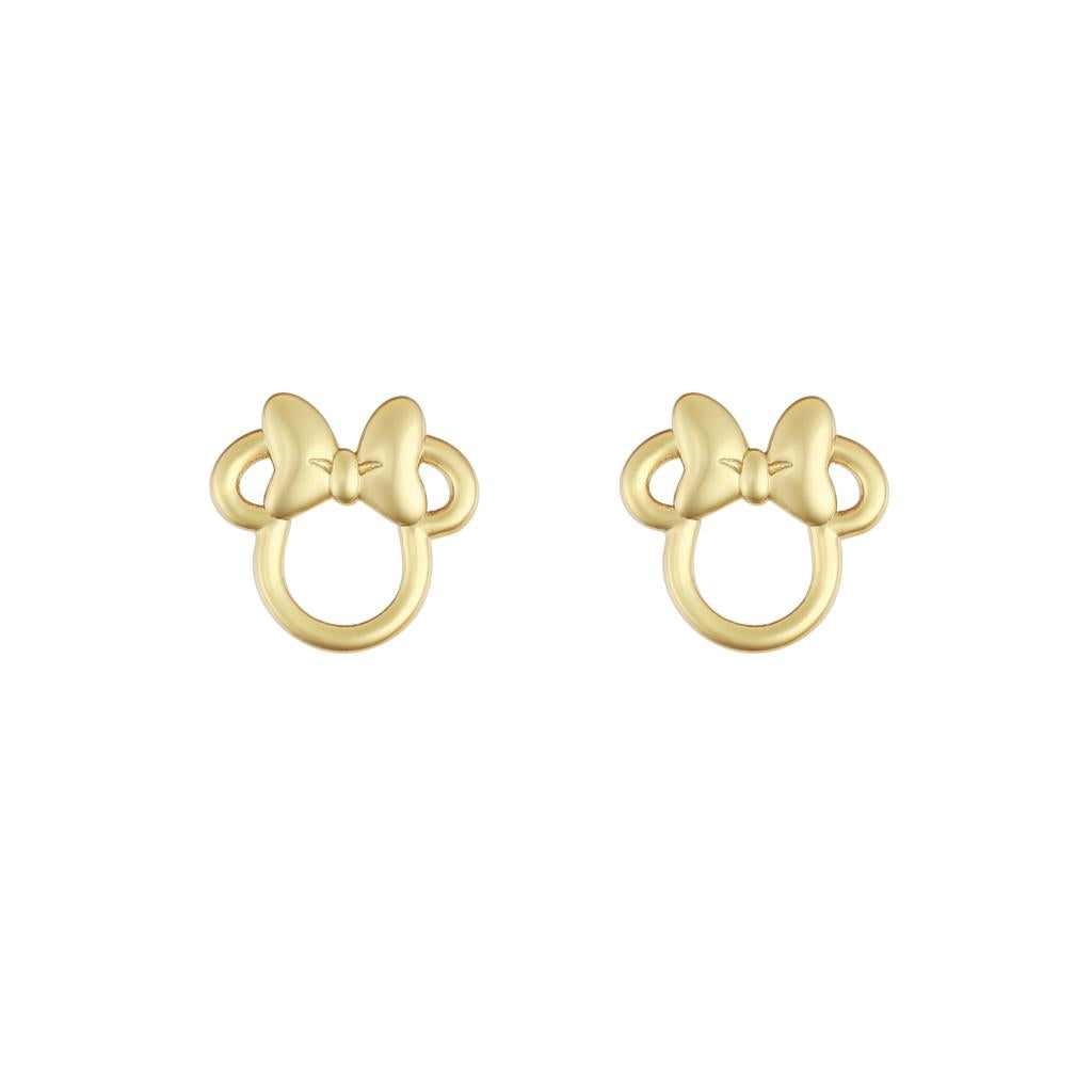 MINNIE - 1 Pair of Gold Studs Earrings