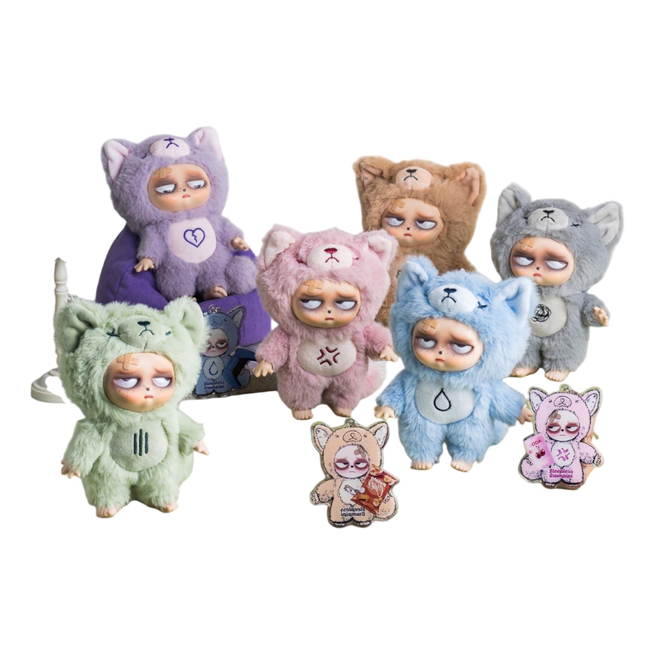 Sleeples Grumpipi Plush + Acrylic Keychain & Card - BLIND BOX - 13cm