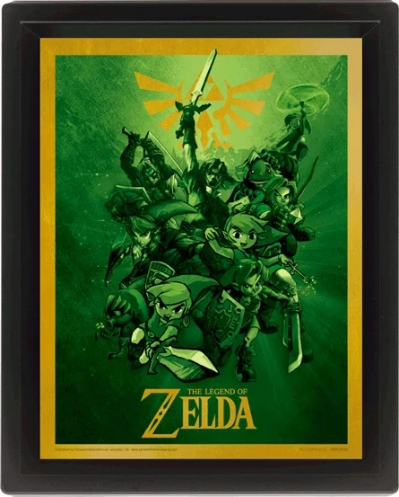 LEGEND OF ZELDA – 3D-Linsenraster-Poster 26X20 – Link