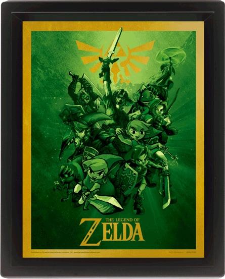 LEGEND OF ZELDA – 3D-Linsenraster-Poster 26X20 – Link