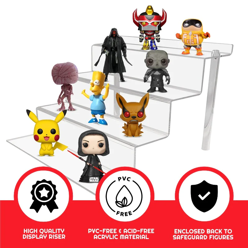 EVORETRO - Acrylic Display Risers for Funko Pops and Action Figures