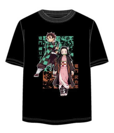 DEMON SLAYER - Tanjiro & Nezuko - Unisex T-Shirt Black (M)