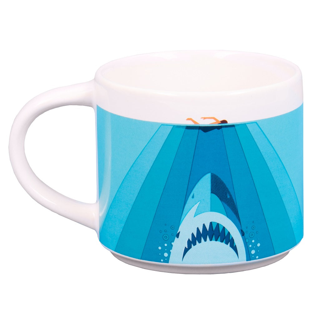 JAWS - Geschenkbox - Tasse 250 ml + Untersetzer + Schlüsselanhänger