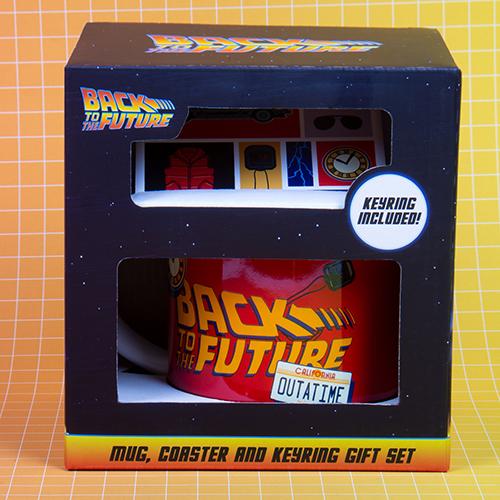BACK TO THE FUTURE - Gift Box - Mug 430 ml + Coaster + Keyring