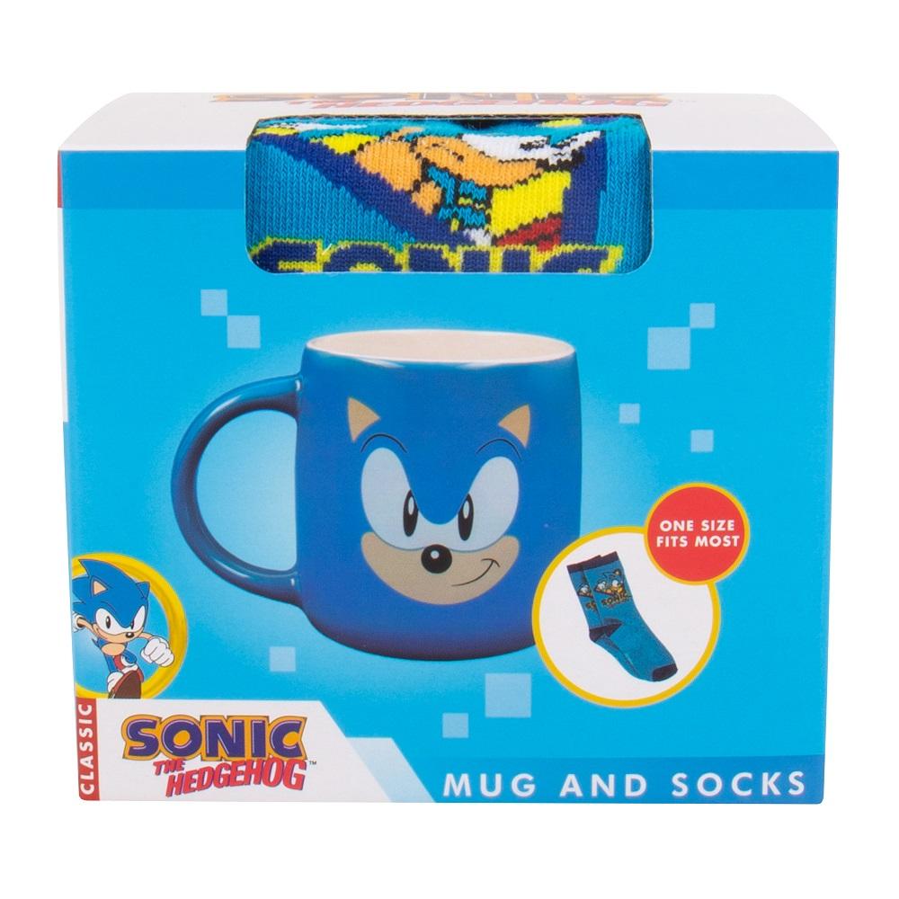 SONIC – Geschenkbox – Tasse 460 ml + 1 Paar Socken (Einheitsgröße)