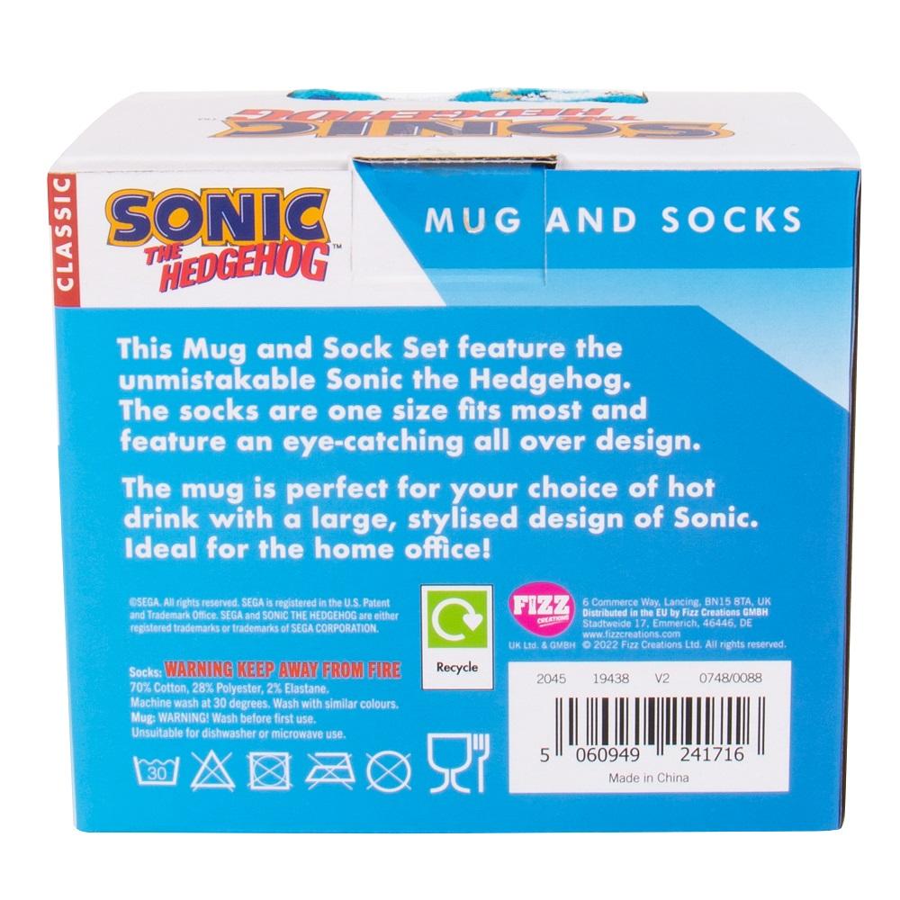 SONIC – Geschenkbox – Tasse 460 ml + 1 Paar Socken (Einheitsgröße)