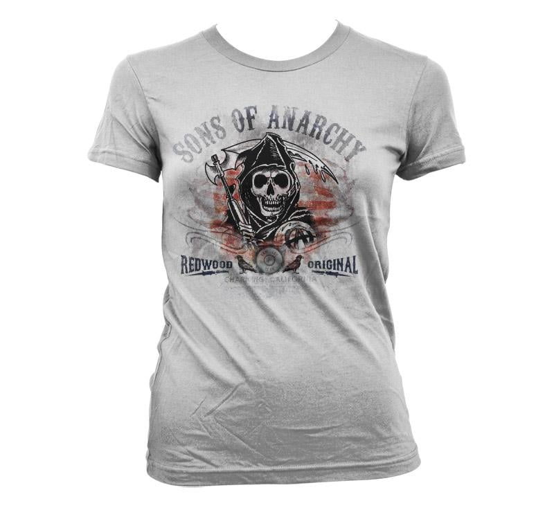 SONS OF ANARCHY - T-Shirt Distressed Flag - MÄDCHEN (XL)