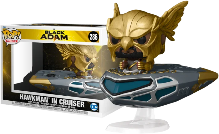 BLACK ADAM POP Ride Super DLX N° 286 - Black Adam - Hawkman in Cruiser