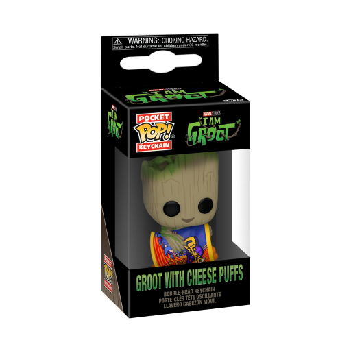 I AM GROOT – Pocket Pop Schlüsselanhänger – Groot mit Käse-Puffs