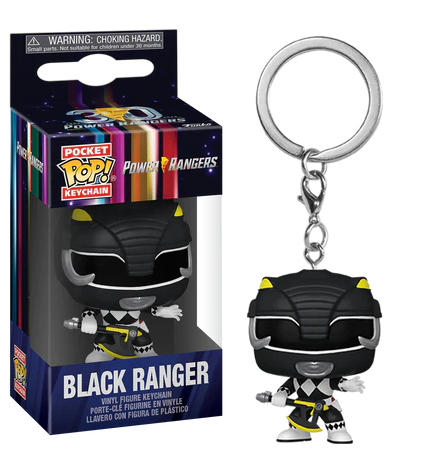 MIGHTY MORPHIN POWER RANGER 30TH - Pocket Pop Keychains - Black Ranger