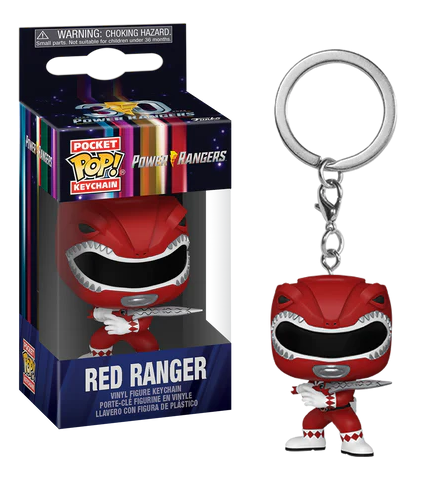 MIGHTY MORPHIN POWER RANGER 30TH - Pocket Pop Keychains - Red Ranger