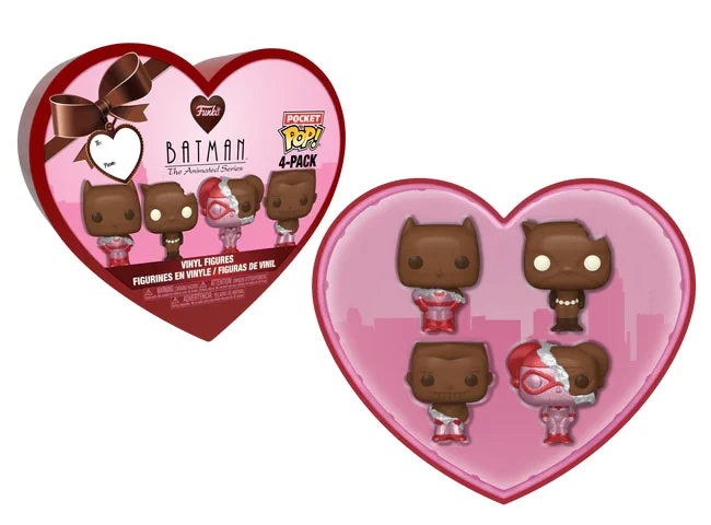 DC – Pocket Pop Schlüsselanhänger 4er-Pack – Valentinstag (Schokoladen-Look)