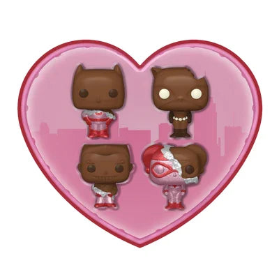 DC – Pocket Pop Schlüsselanhänger 4er-Pack – Valentinstag (Schokoladen-Look)
