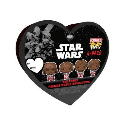 STAR WARS – Pocket Pop Schlüsselanhänger 4er-Pack – Valentinstag (Schokoladen-Look)