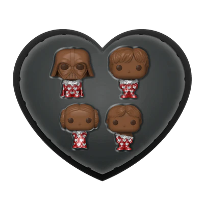 STAR WARS - Pocket Pop Keychains 4 Pack- Valentine (Chocolate Look)