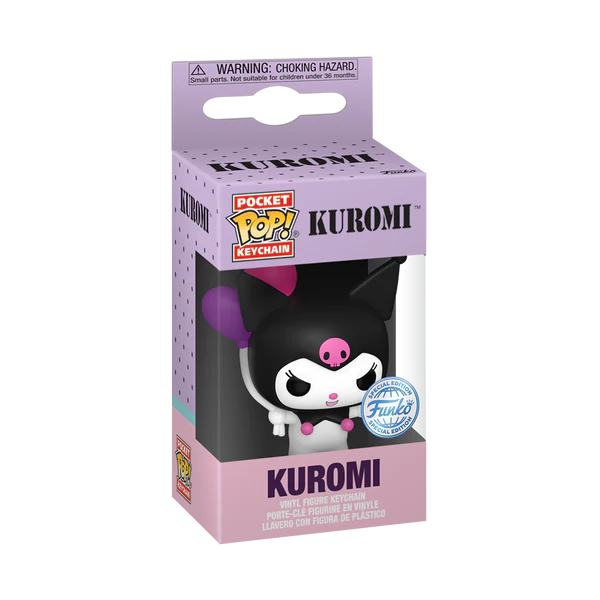 HELLO KITTY - Pocket Pop Keychains - Kuromi (with balloon)