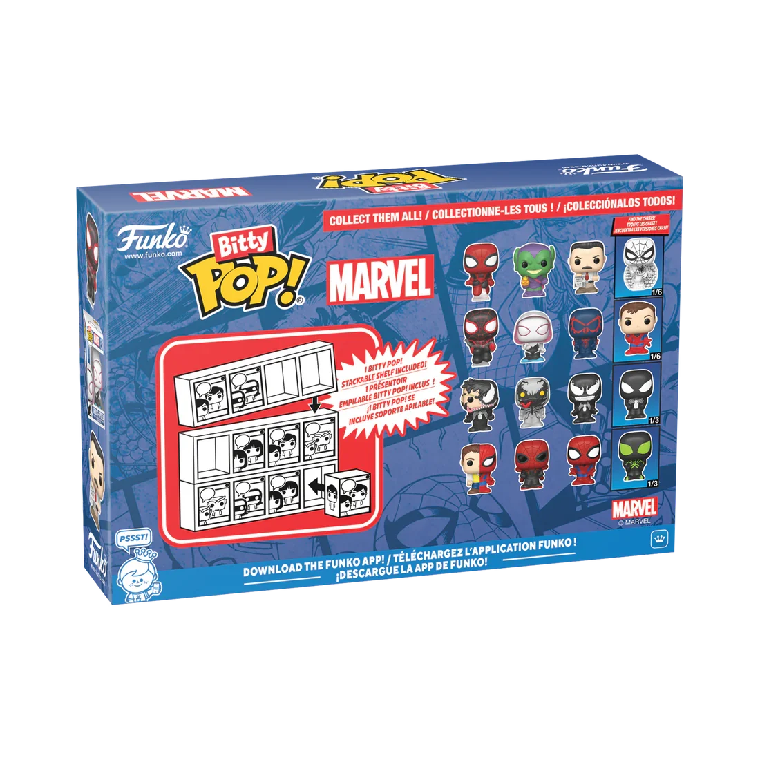 SPIDER-MAN - Bitty Pop 4 Pack 2.5cm - Parker Split