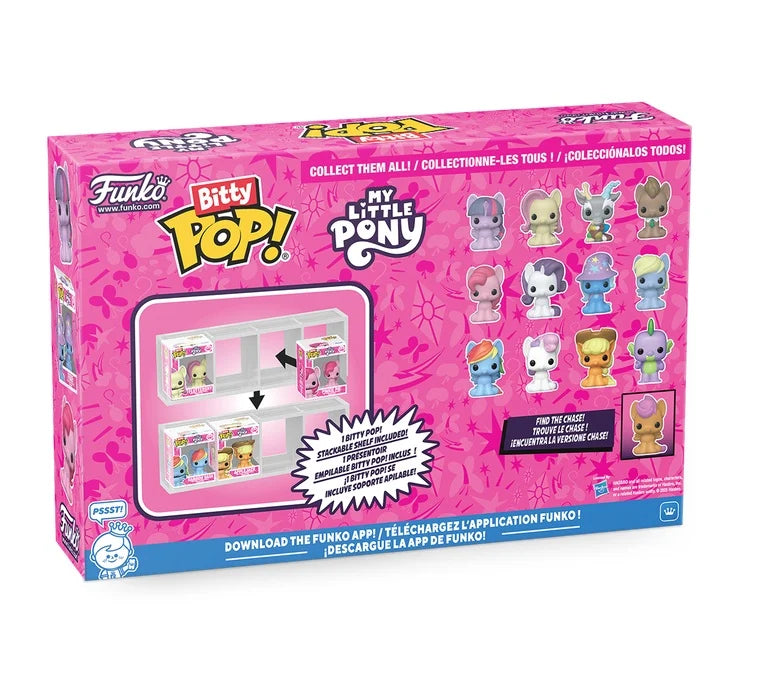 MY LITTLE PONNY - Bitty Pop 4 Pack 2.5cm - Rainbow Dash with Chase