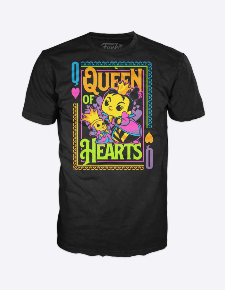 DISNEY - Queen Of Hearts - T-Shirt POP Blacklight (L)