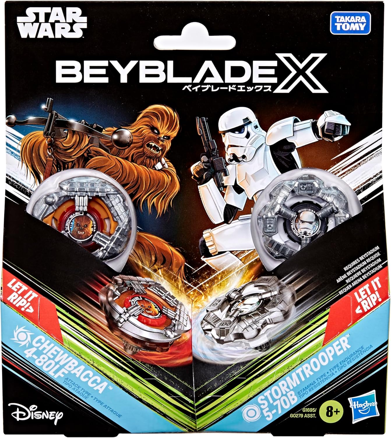BEYBLADE X - Chewbacca 4-80LF & Stormtrooper 5-70B
