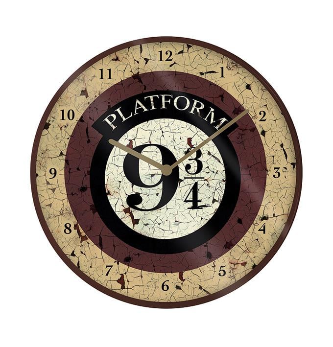 HARRY POTTER - Platform 9 3/4 - Plastic Clock 25cm Diameter