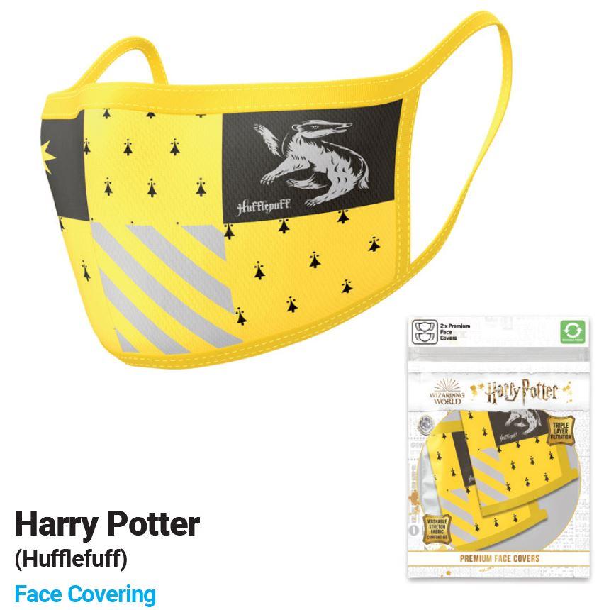 HARRY POTTER - Hufflepuff - Premium Face Covers pack of 2