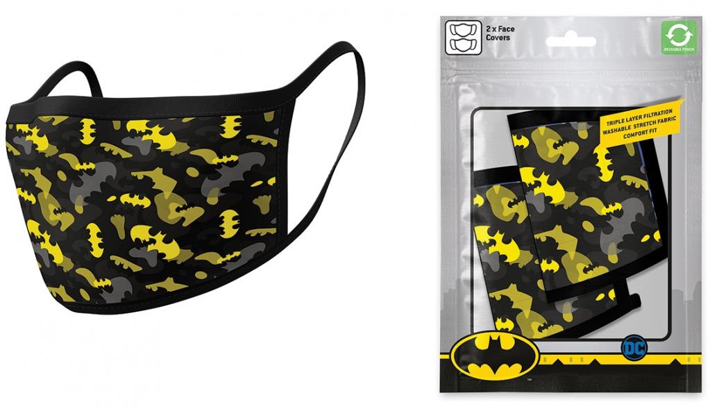 DC COMICS - Batman Camo Yellow - Premium Face Covers pack of 2
