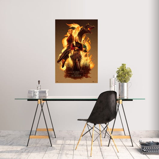 HOUSE OF DRAGONS - Fire & Blood - Poster 61 x 91cm