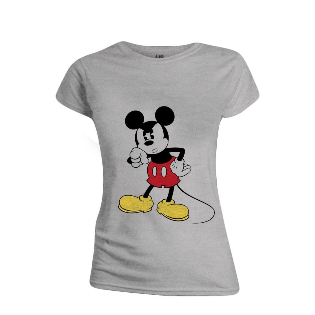 DISNEY - T-Shirt - Mickey Mouse Angry Face - GIRL (XL)