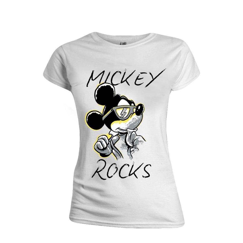 DISNEY - T-Shirt - Mickey Mouse Rock '90 - GIRL (XL)