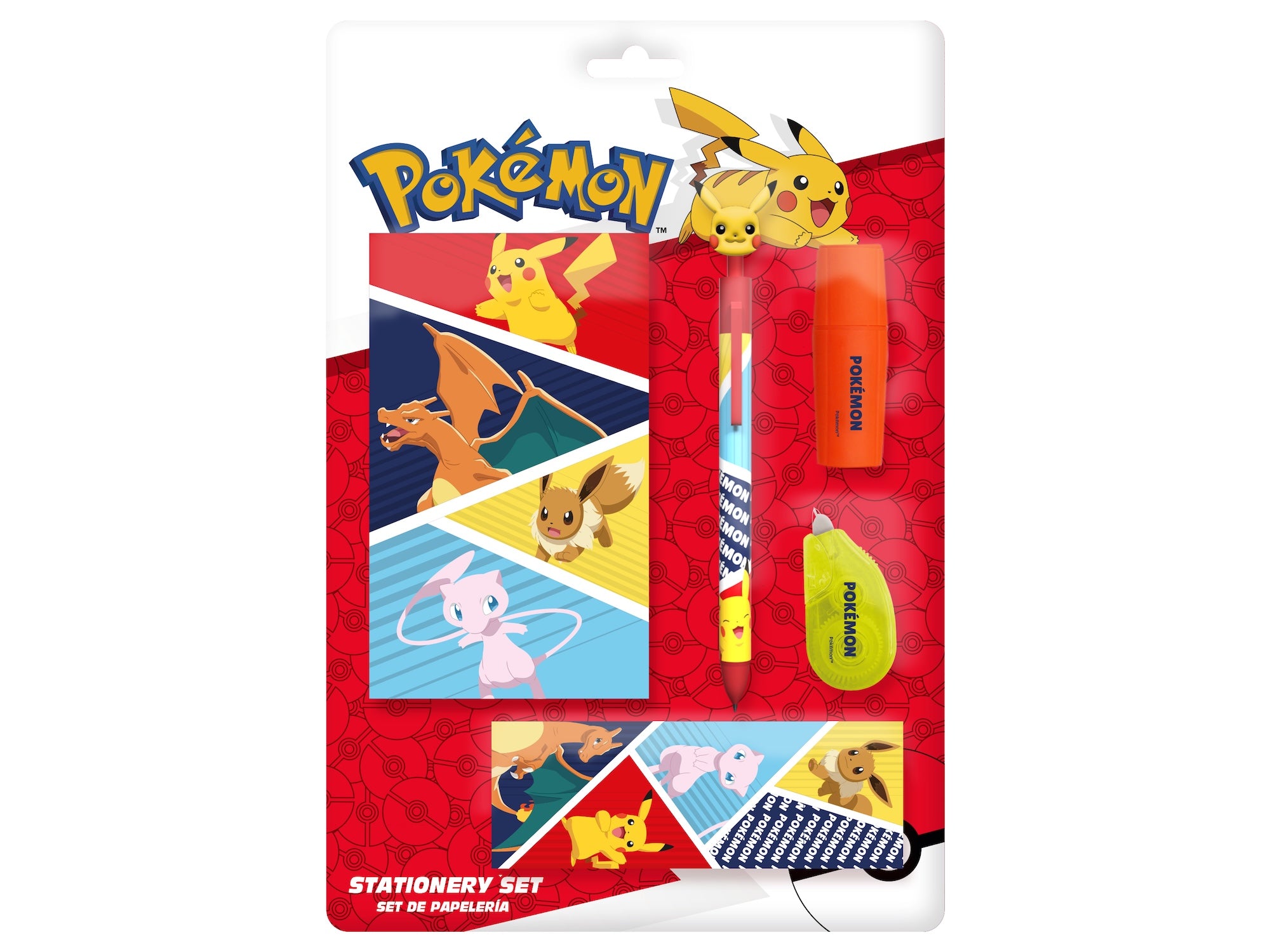 POKEMON - Stationery Set with Triple Pencil Case - 5pc