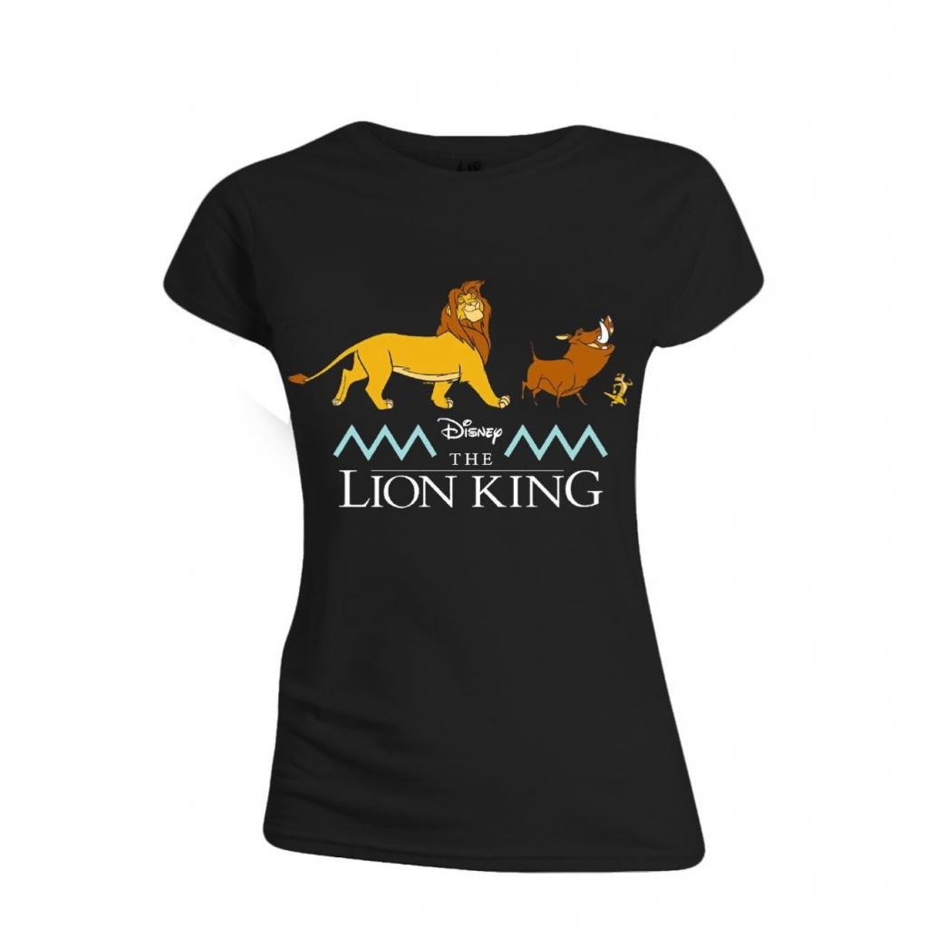 DISNEY - T-Shirt -The Lion King : Logo and Characters - GIRL (XL)