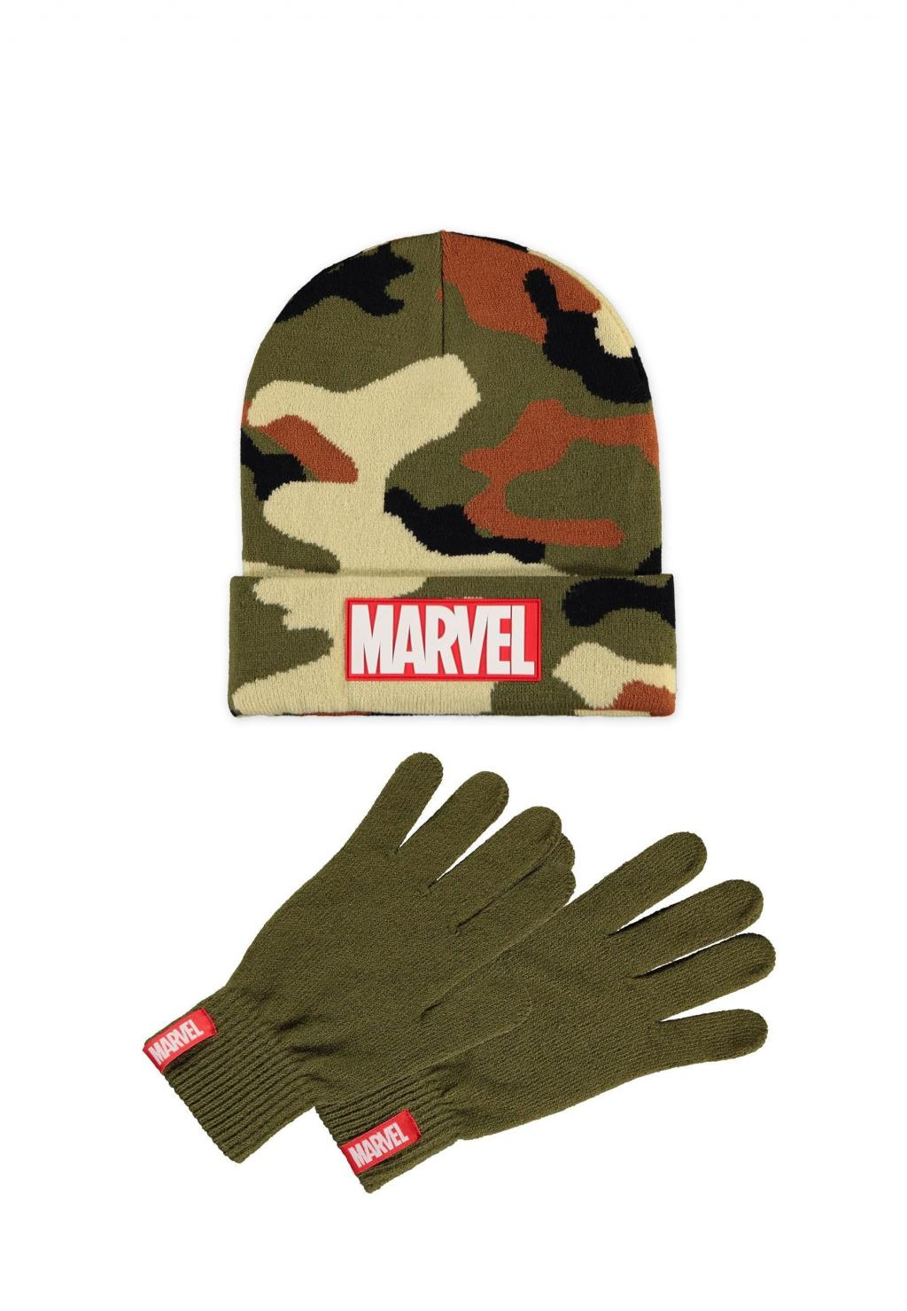 MARVEL - Logo - Beanie & Gloves Gift Set