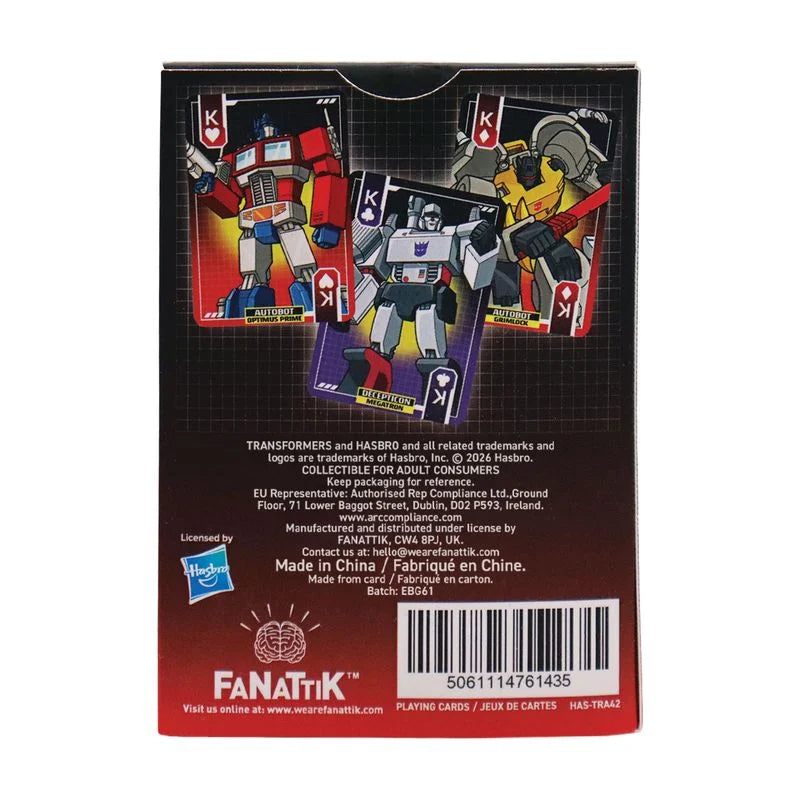 TRANSFORMERS - Playing Cards CDU Containing 12 Packs
