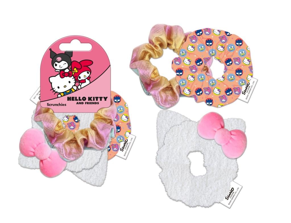 HELLO KITTY - Hair Accessories "Scrunchies" - 3 Pc