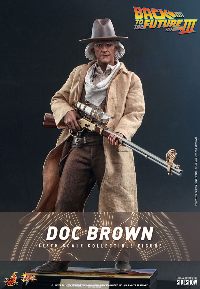 BACK TO THE FUTURE III - Doc Brown - Articulated Statue 32cm