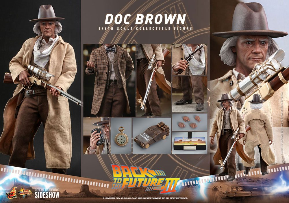 BACK TO THE FUTURE III - Doc Brown - Articulated Statue 32cm