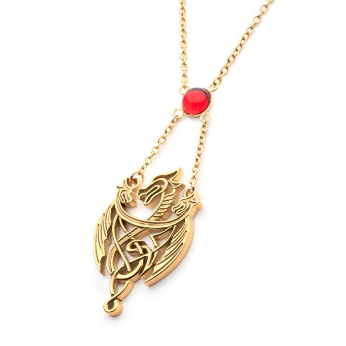 HOUSE OF THE DRAGONS - 3 Dragons - Pendant with Gem Necklace