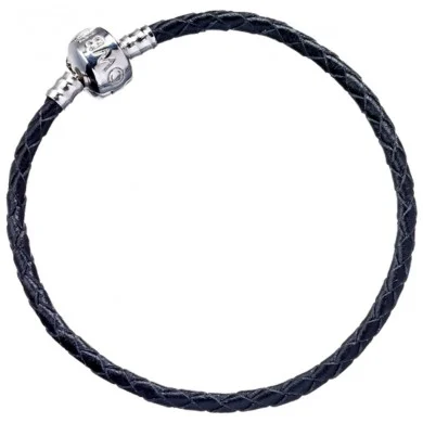 HARRY POTTER - Black Leather Charm Bracelet - 21cm