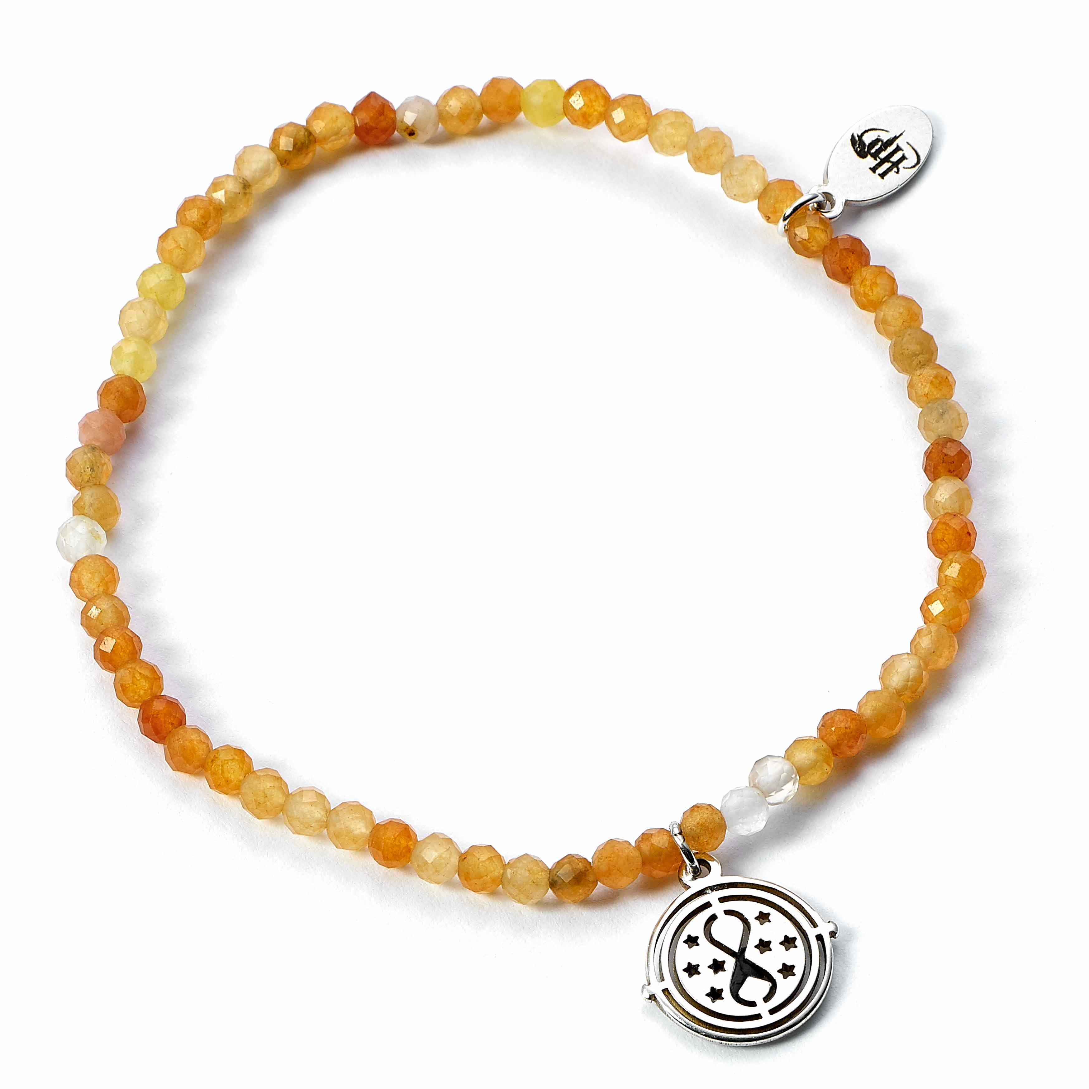 HARRY POTTER – Zeitumkehrer – Charm- und Perlenarmband aus Sterlingsilber