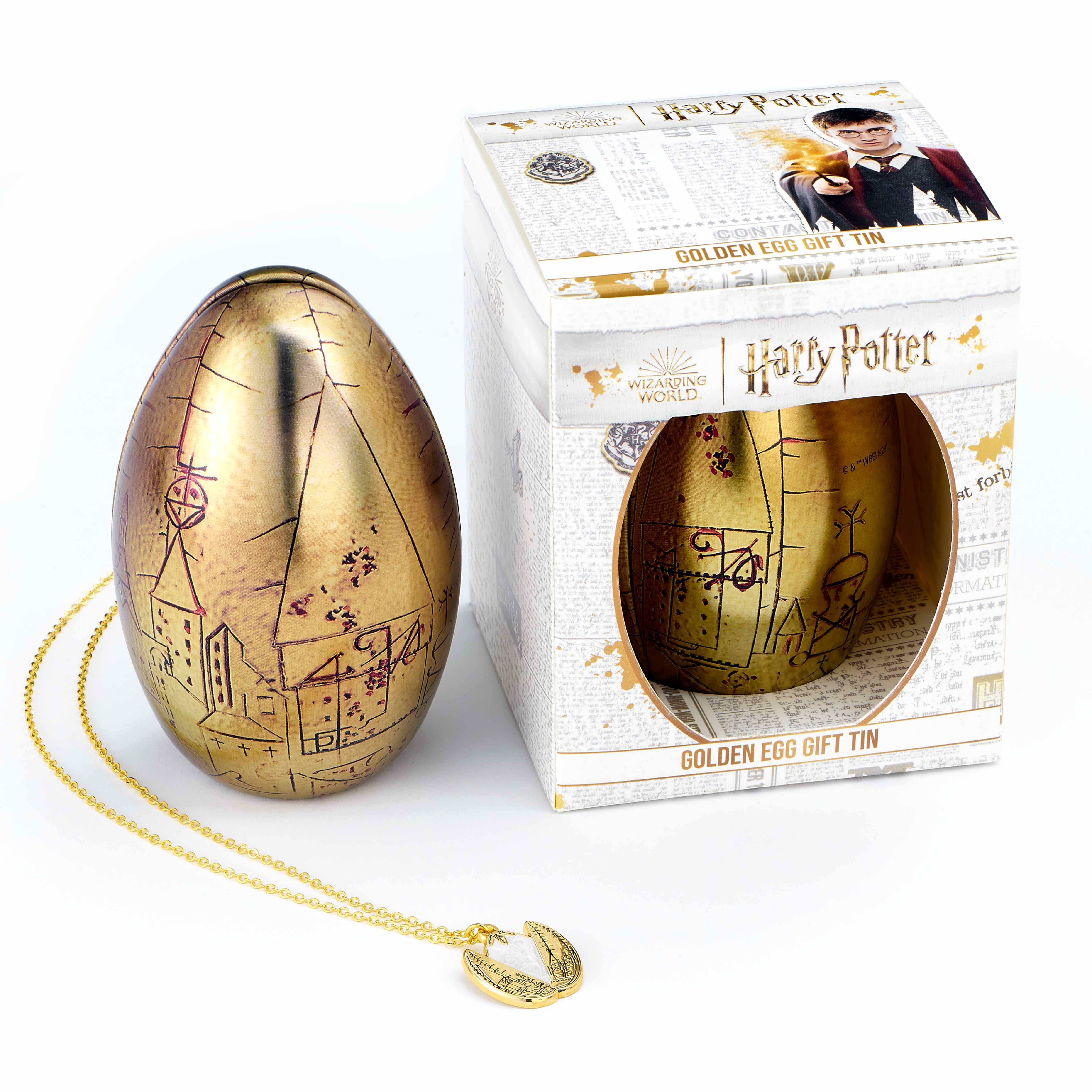 HARRY POTTER – Goldenes Ei – Geschenkbox + Halskette