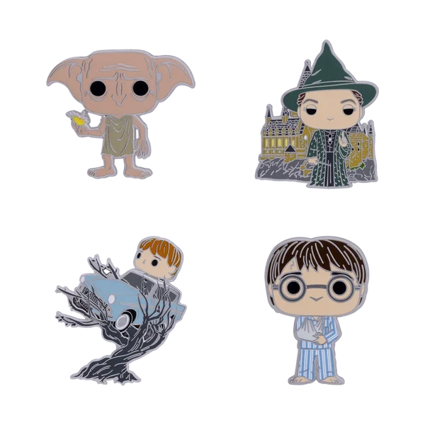 HARRY POTTER – Funko 4er-Pin-Set – Jubiläums-Kammer des Schreckens