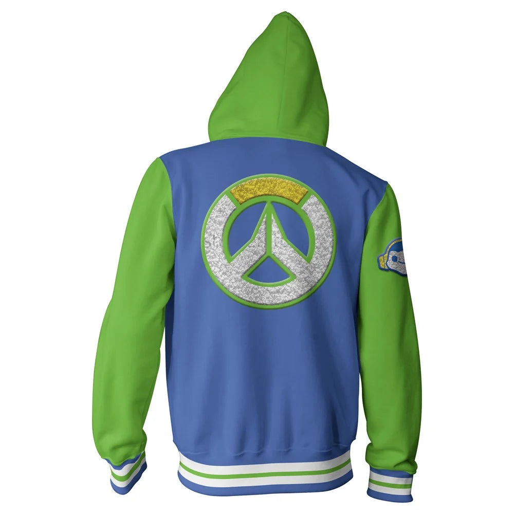 OVERWATCH – Varsity LUCIO Kapuzenpullover mit Reißverschluss (M)
