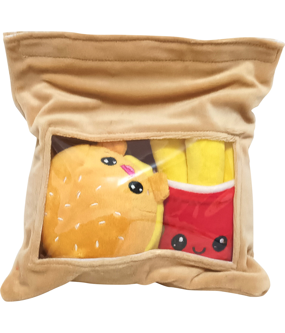 YUMMIES - Burger & French fries - 2 plush 15cm in plush bag 21x21cm