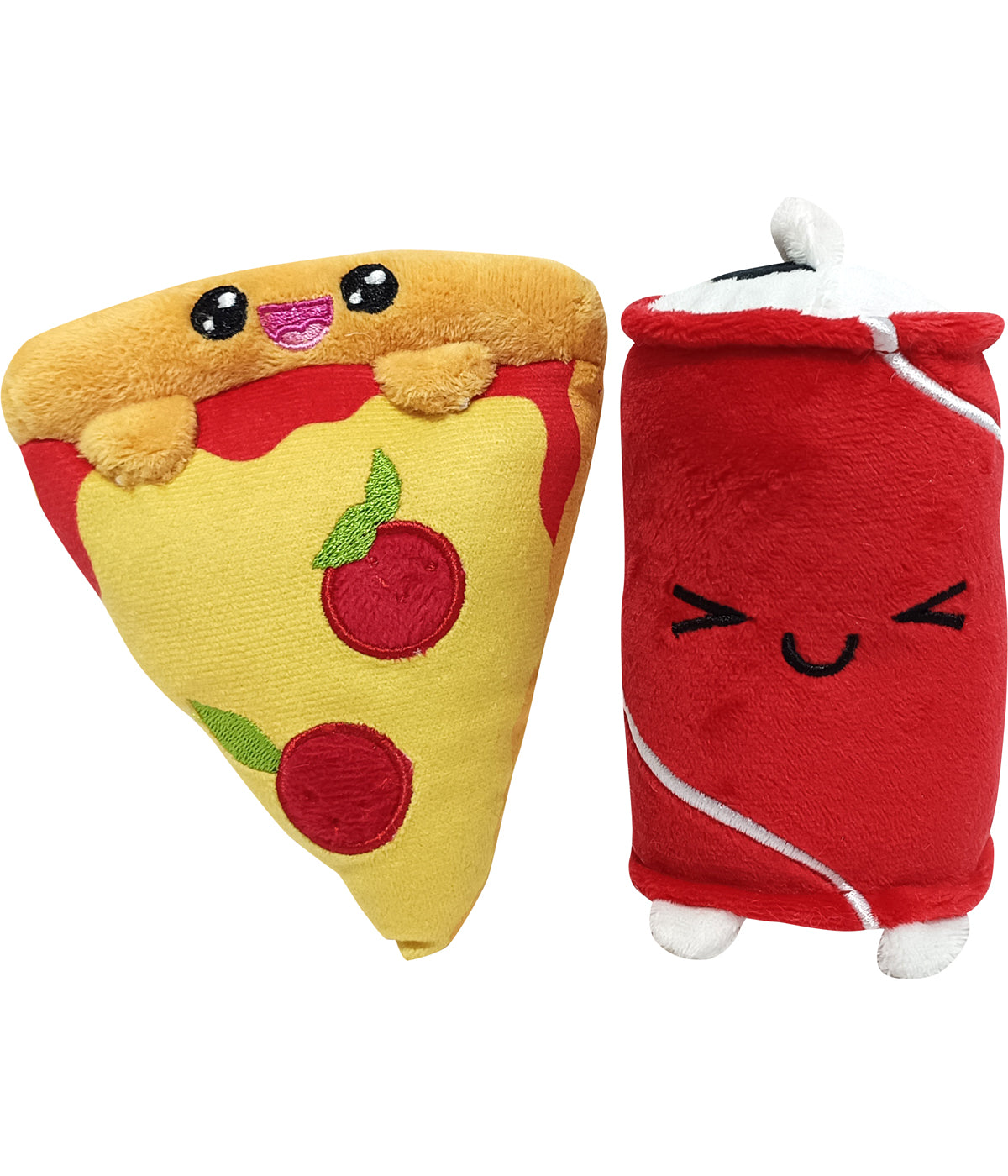 YUMMIES - Pizza & Cola - 2 plush 15cm in plush bag 21x21cm