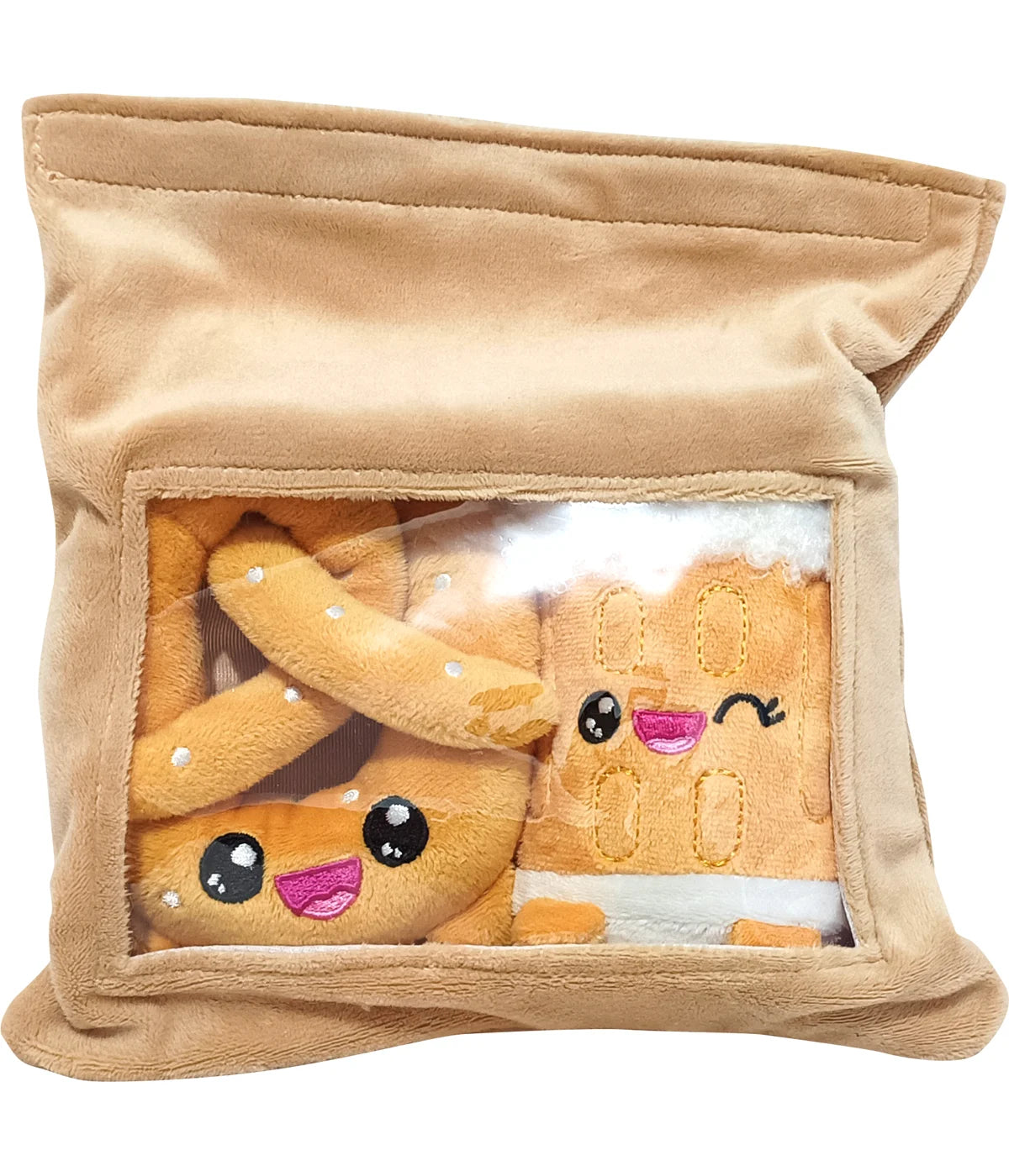 YUMMIES - Pretzel & Beer - 2 plush 15cm in plush bag 21x21cm