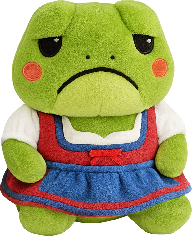 FROWNY FROGS - Dirndl - Plush 25cm