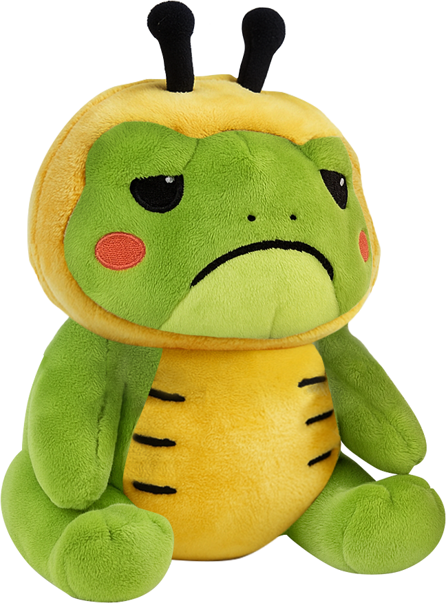 FROWNY FROGS - Bee - Plush 25cm